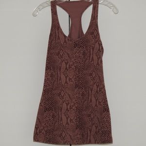 Lululemon tank snake print  Size Medium